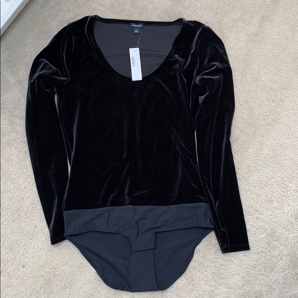J. Crew Tops - J. Crew NWT black velvet bodysuit size medium